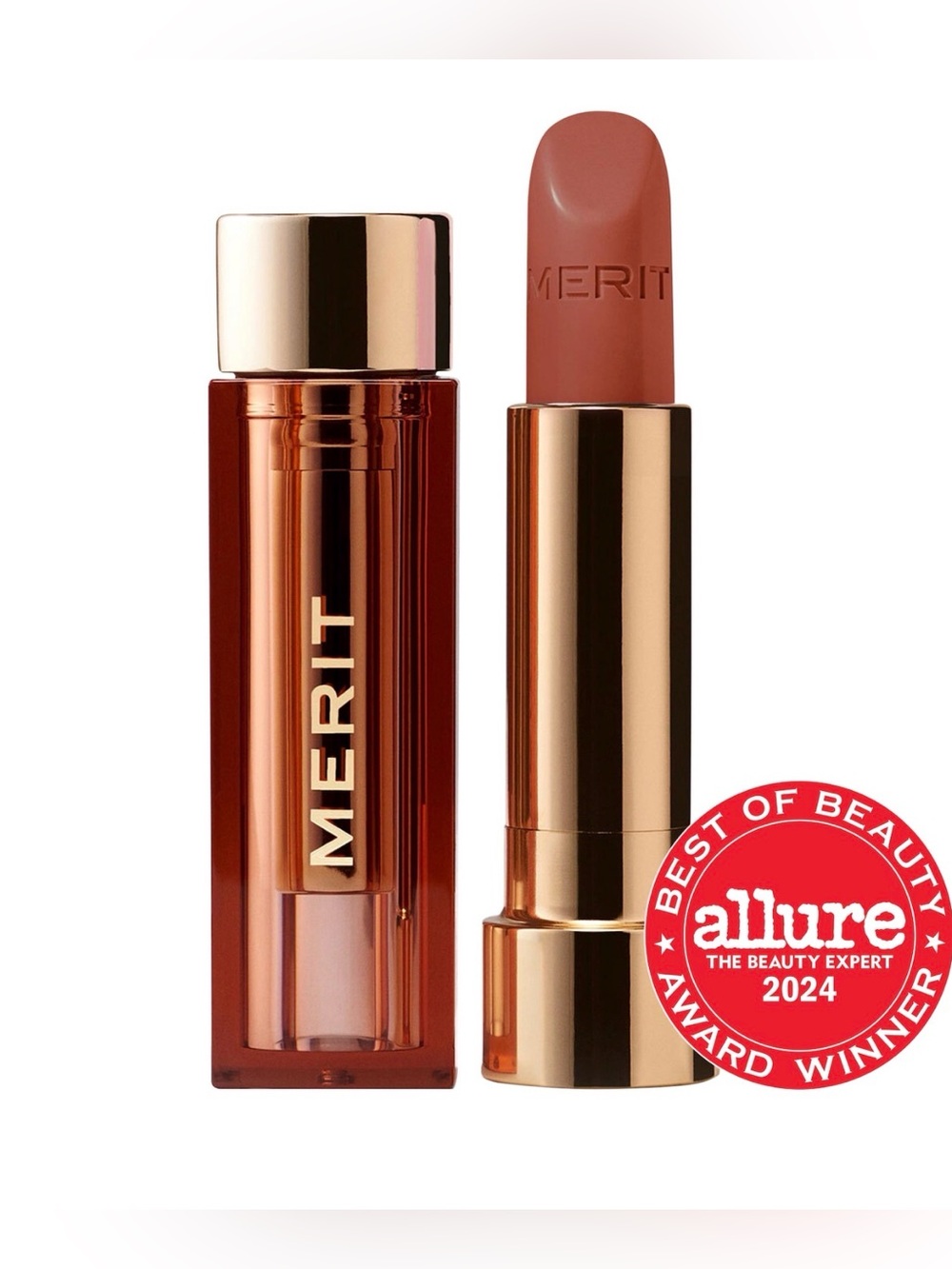Merit Velvet Lipstick — ginger, Warm Brown Nude